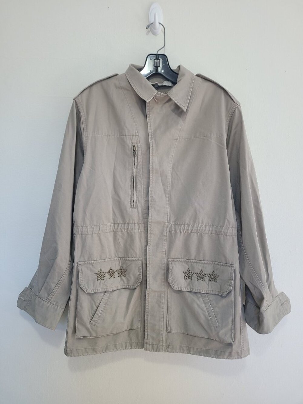 Gerard Darel Trench Coat Jacket Womens 38 Lightweight Tan